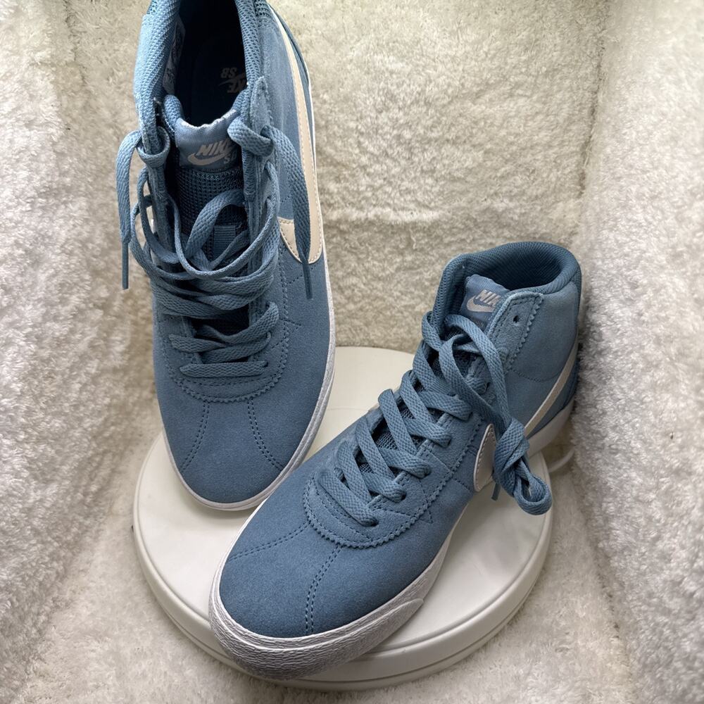 Size 9.5 Women's - Nike Bruin SB High Noise Aqua Blue/White Sneakers